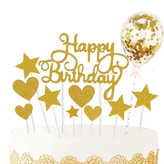 11pcs/set Happy Birthday Cake Toppers