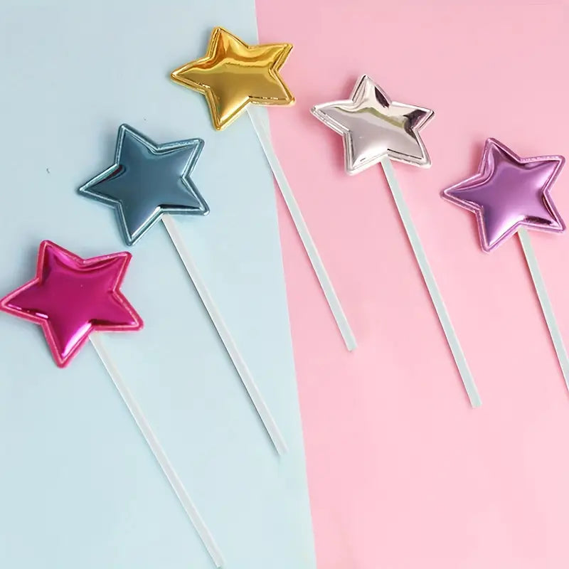 20pcs Sparkling Star Cake Topper Decorations