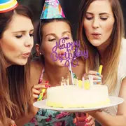 40pcs Glitter Happy Birthday Cake Toppers