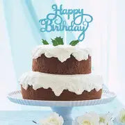 40pcs Glitter Happy Birthday Cake Toppers