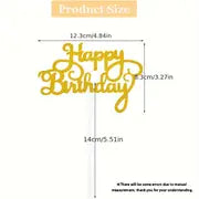 40pcs Glitter Happy Birthday Cake Toppers