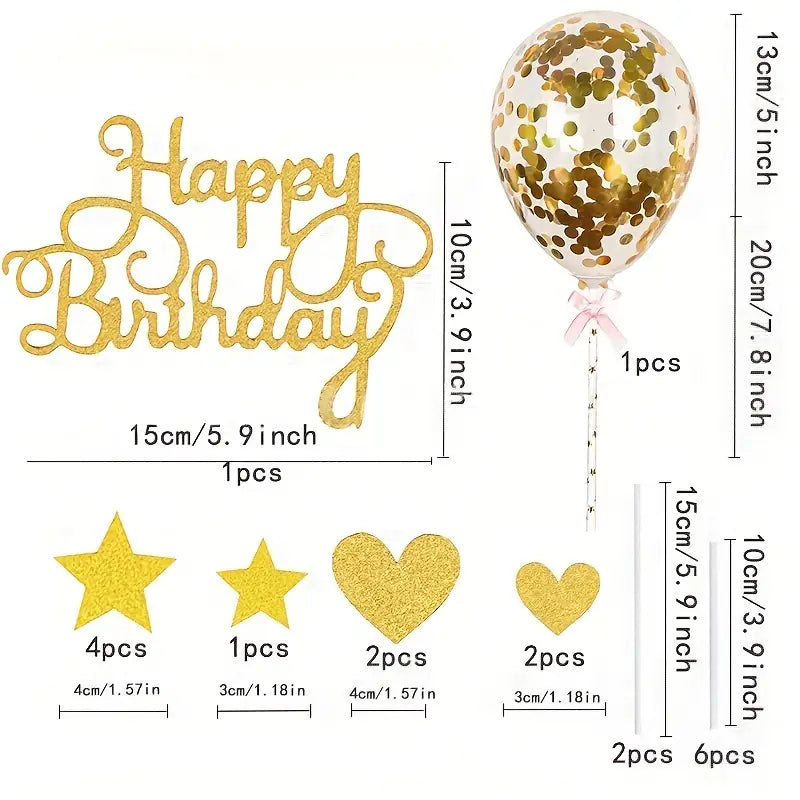 11pcs/set Happy Birthday Cake Toppers