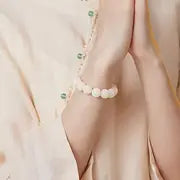 White Bead Bracelet