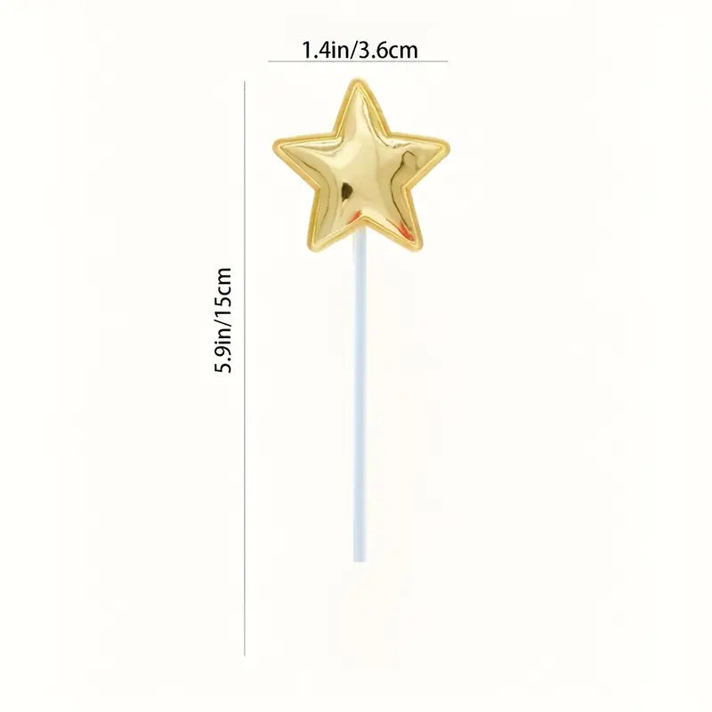 20pcs Sparkling Star Cake Topper Decorations