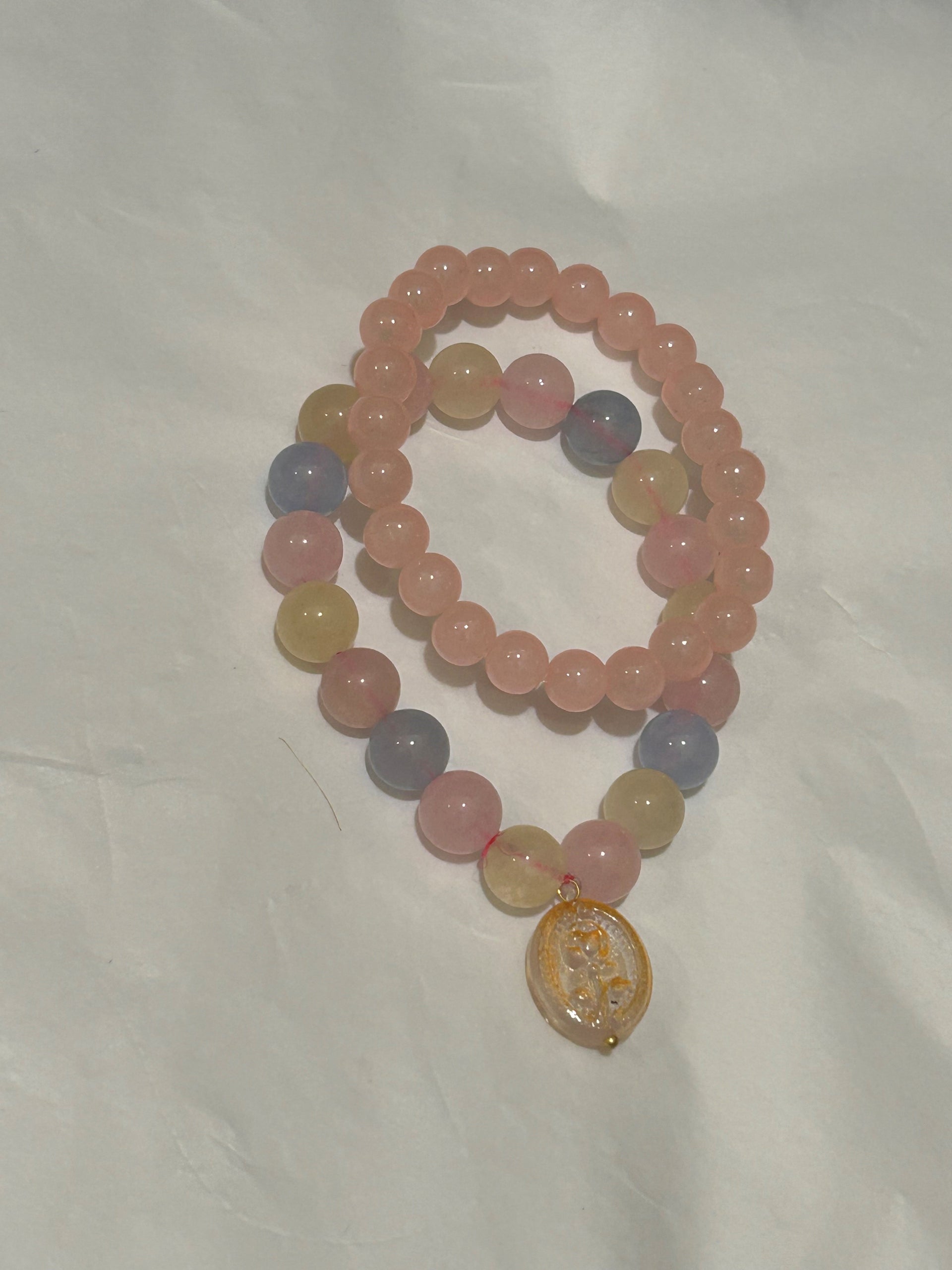 Chalcedony & Pink Natural Stone 7mm