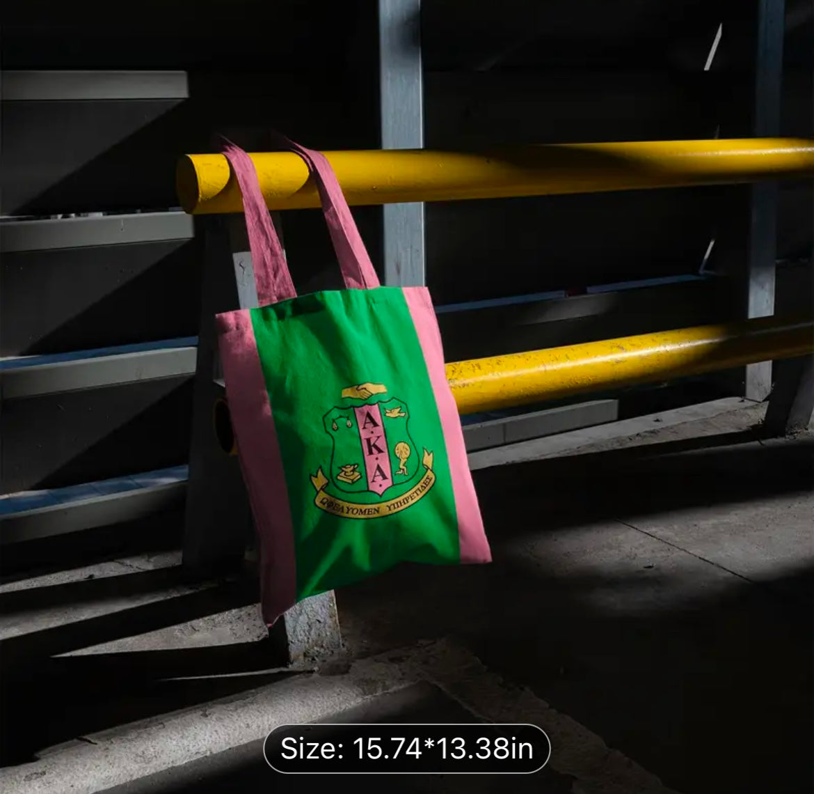 Sorority Pink & Green Tote