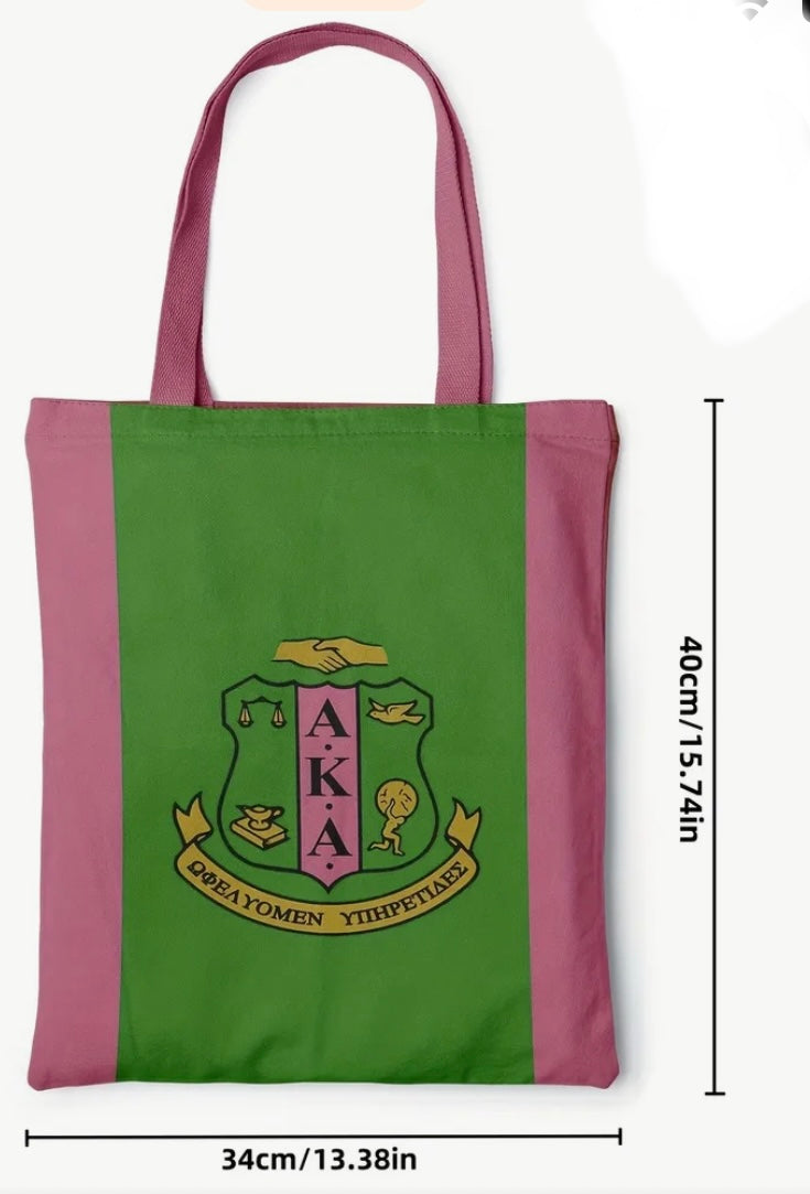 Sorority Pink & Green Tote