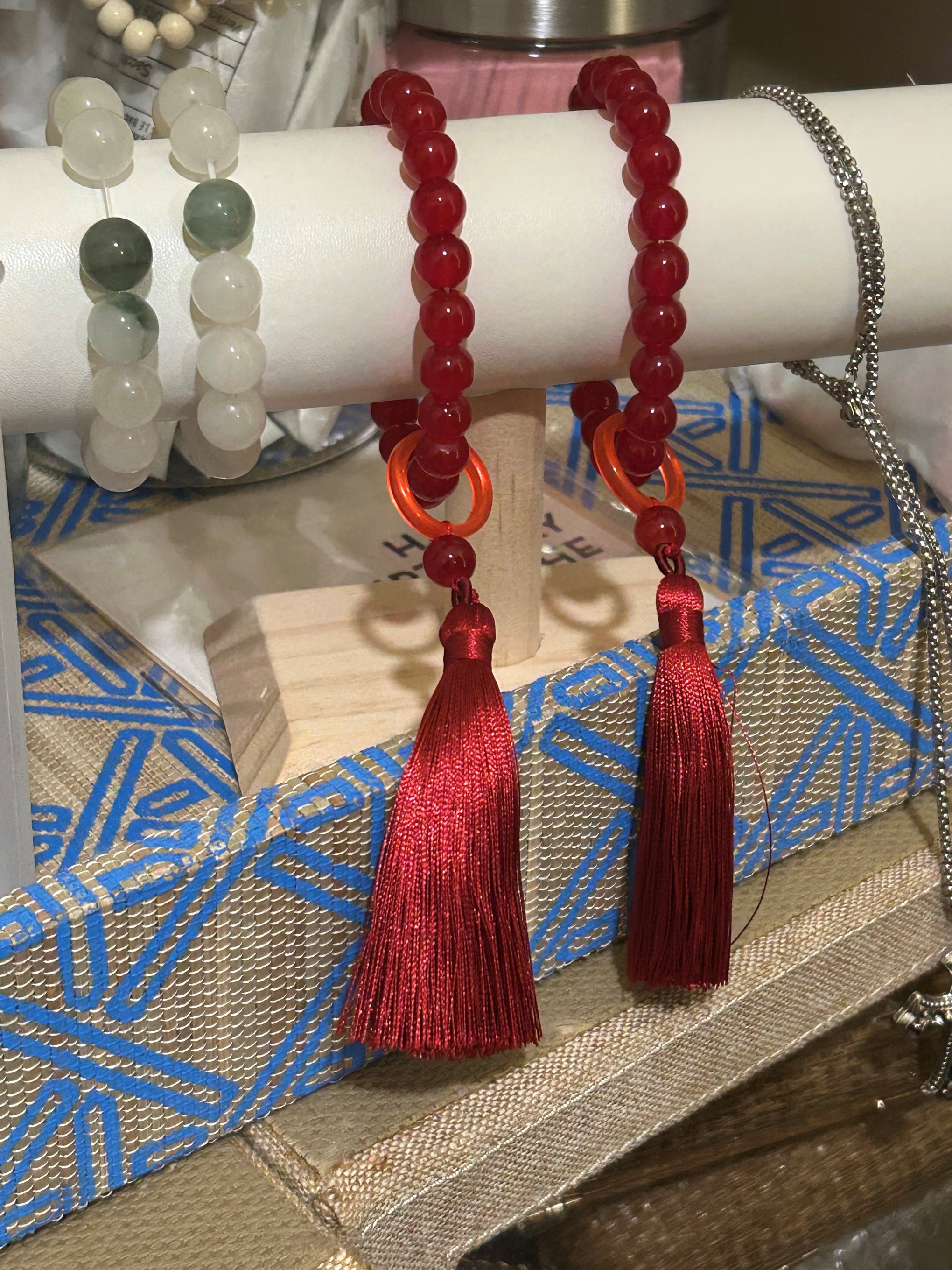 Ruby Tassel Bracelets