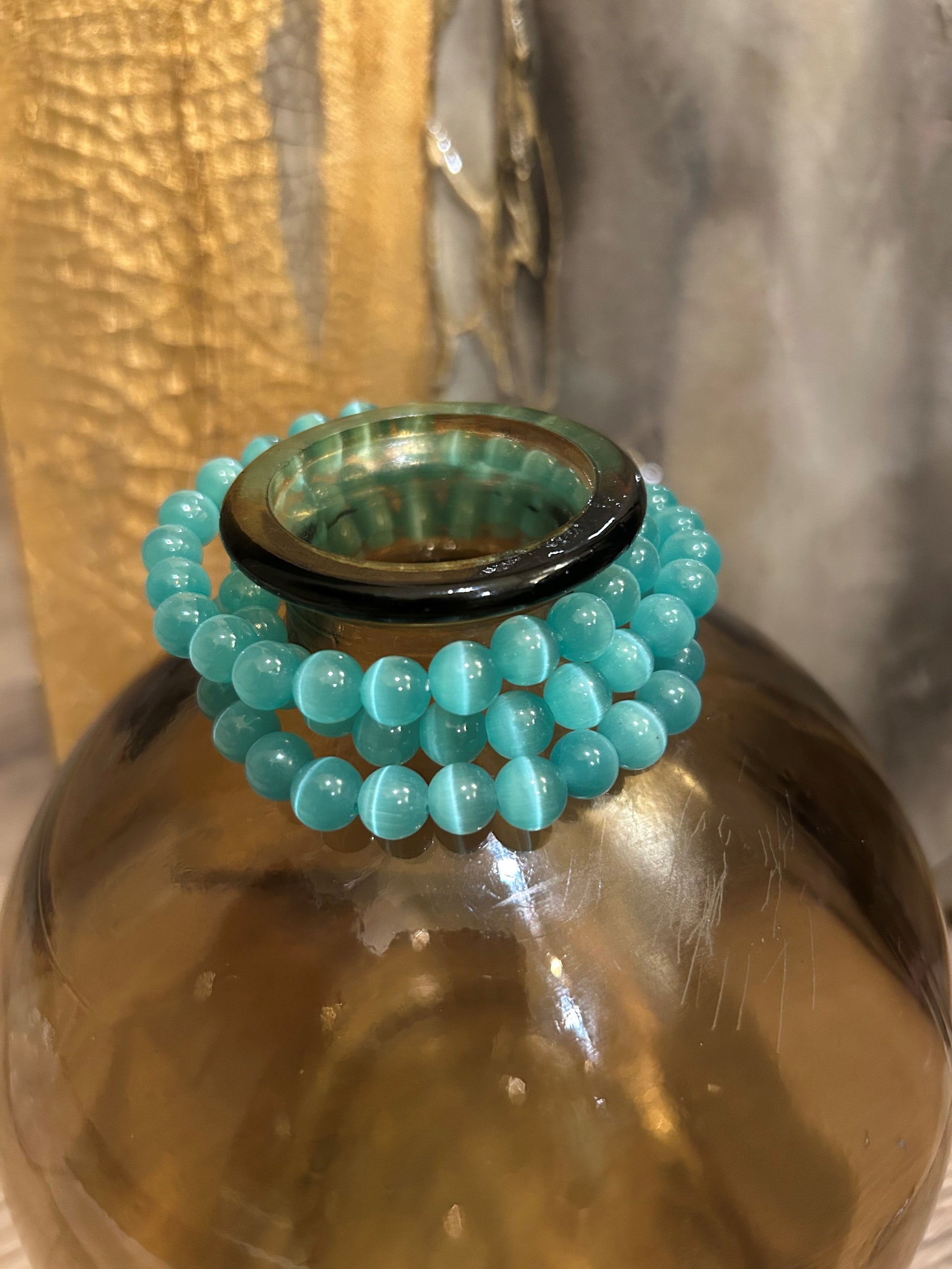 Cat’s Eye Bead Bracelet