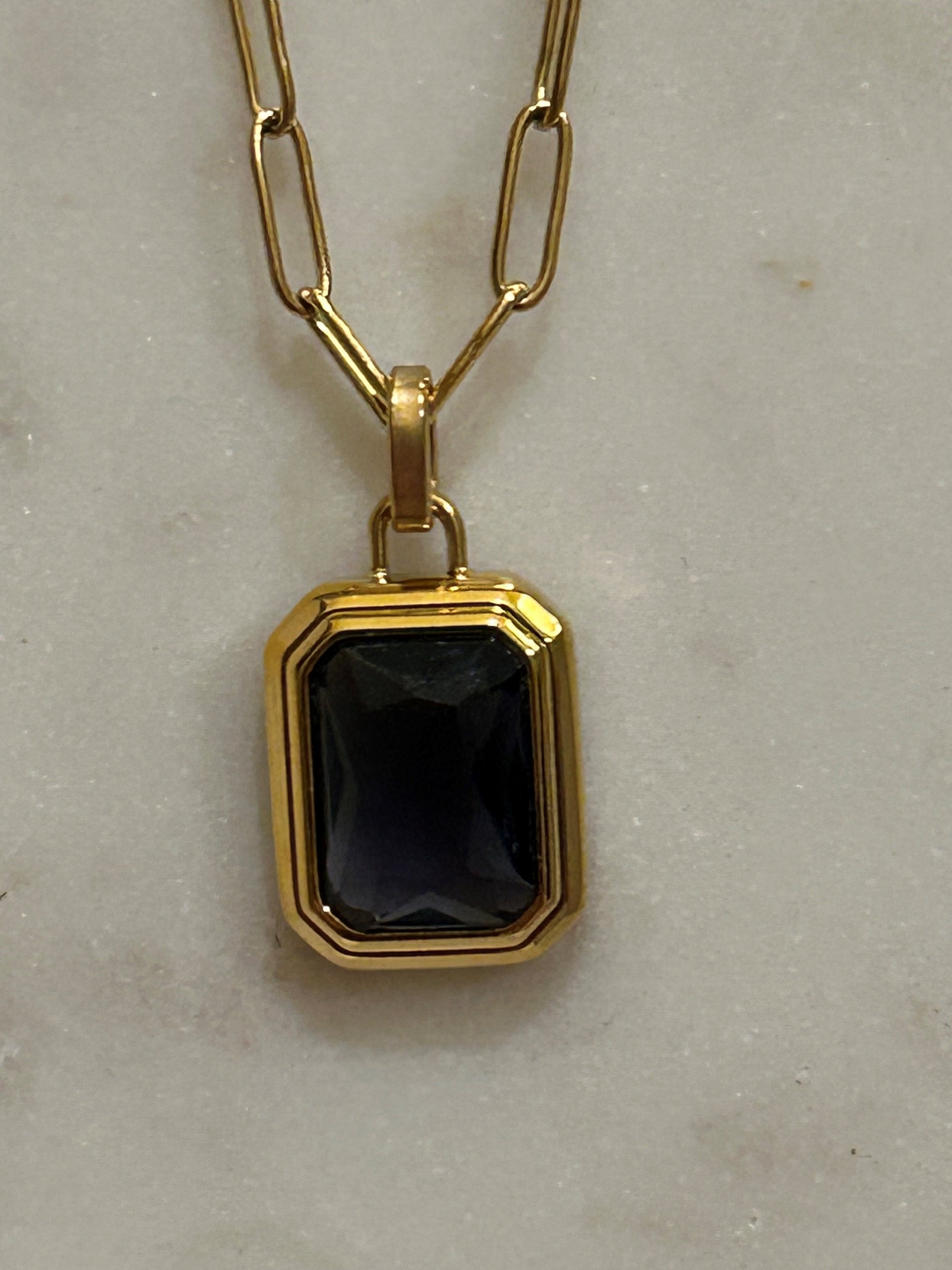 Royal Blue & Gold Link Necklace