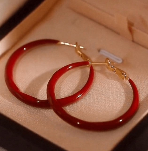 Cherry Hoop Earrings