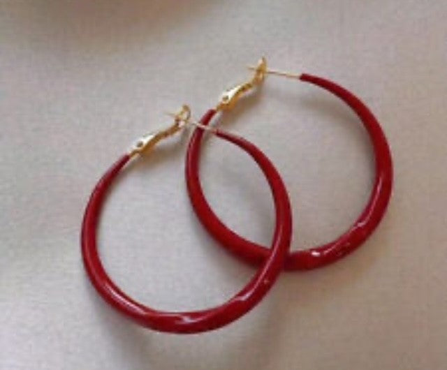 Cherry Hoop Earrings