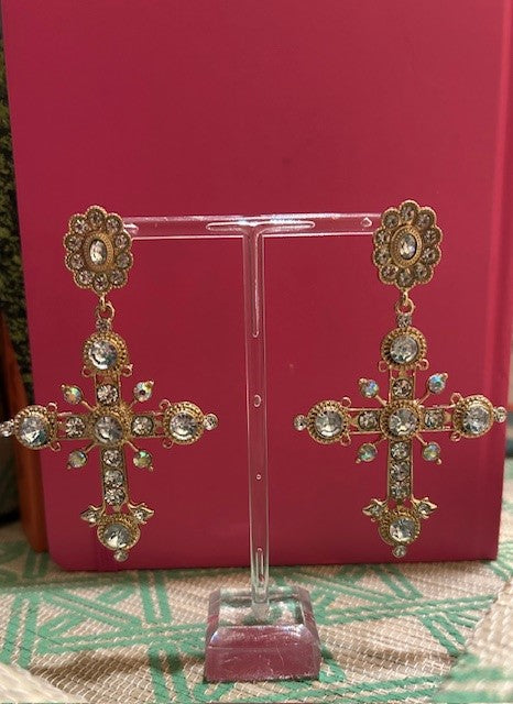 Madonna Cross Earrings