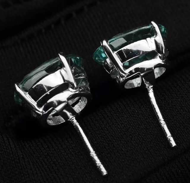 Mint Green Tourmaline 11.25ct Studs