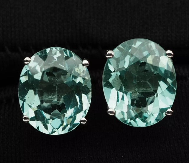 Mint Green Tourmaline 11.25ct Studs