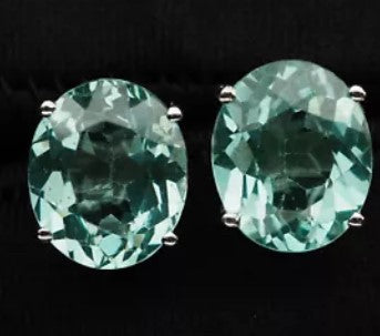 Mint Green Tourmaline 11.25ct Studs
