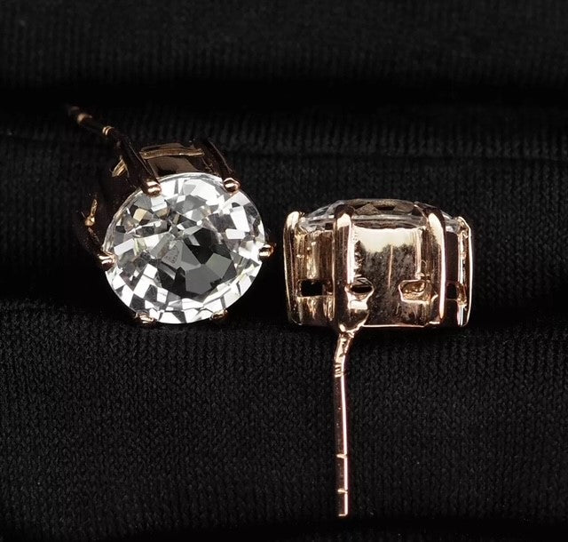 Colorless Sapphire 9.10ct Stud Earrings