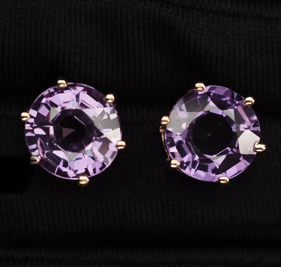 Violet Sapphire 9.55ct Studs
