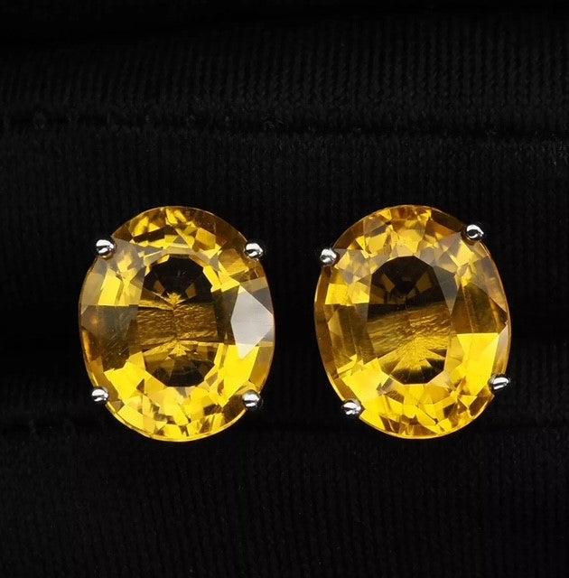 Bumblebee Sapphire Studs 8.5ct