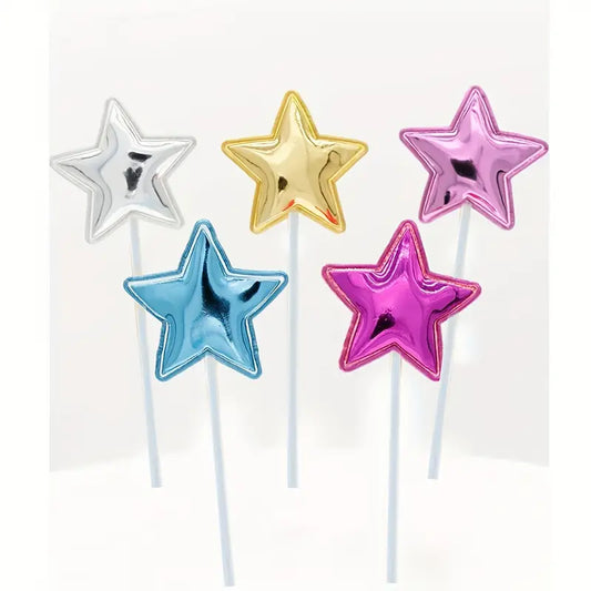 20pcs Sparkling Star Cake Topper Decorations