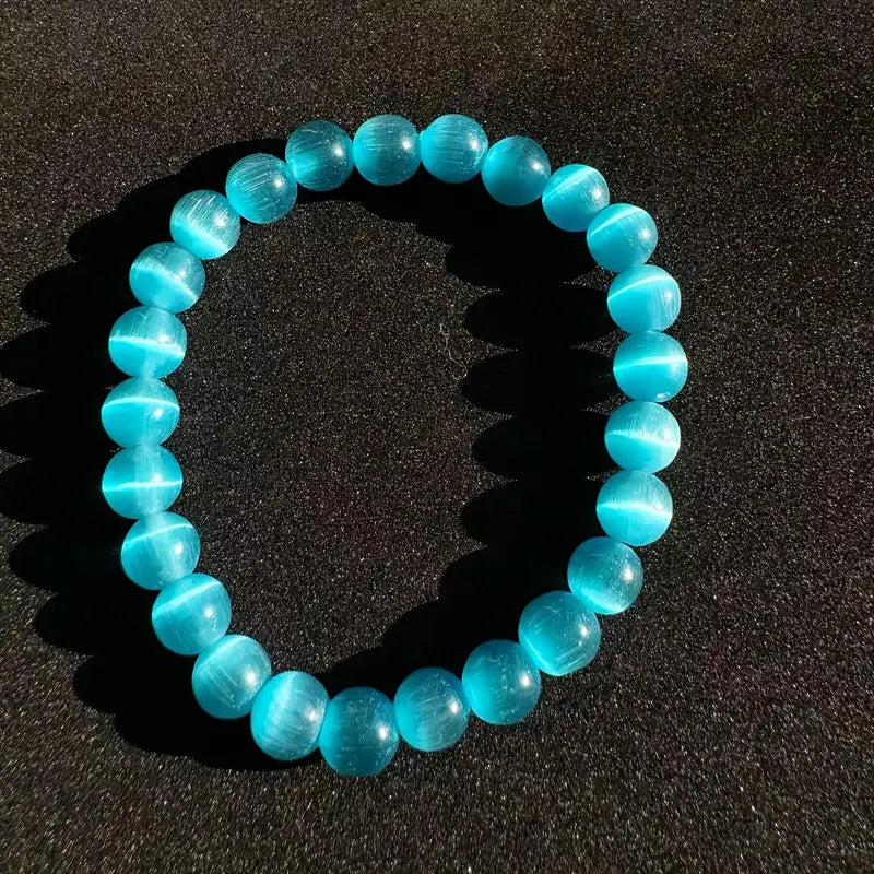 Sky Blue Cats Eye Stone Bracelet