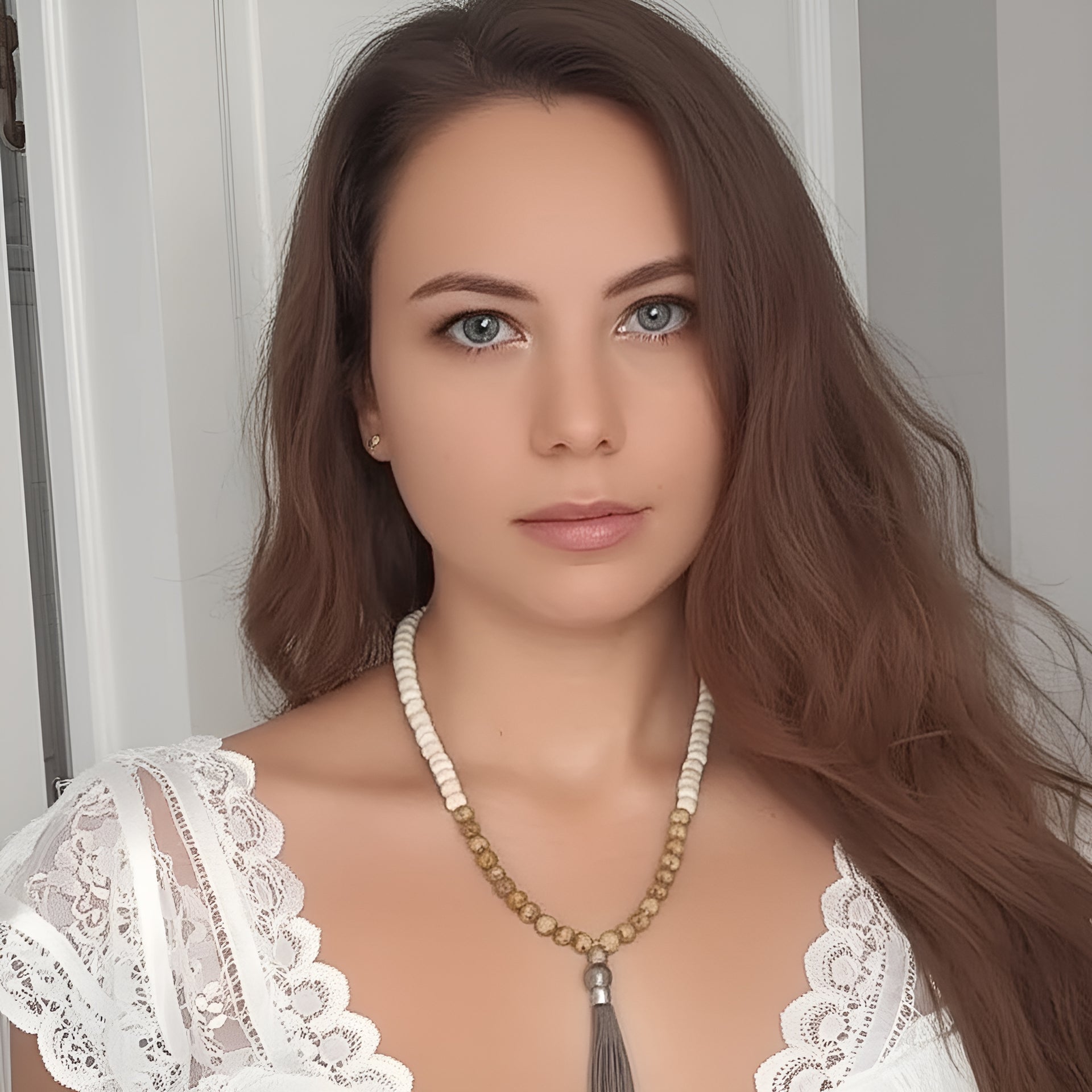 Birch & Cream Tassel Necklace