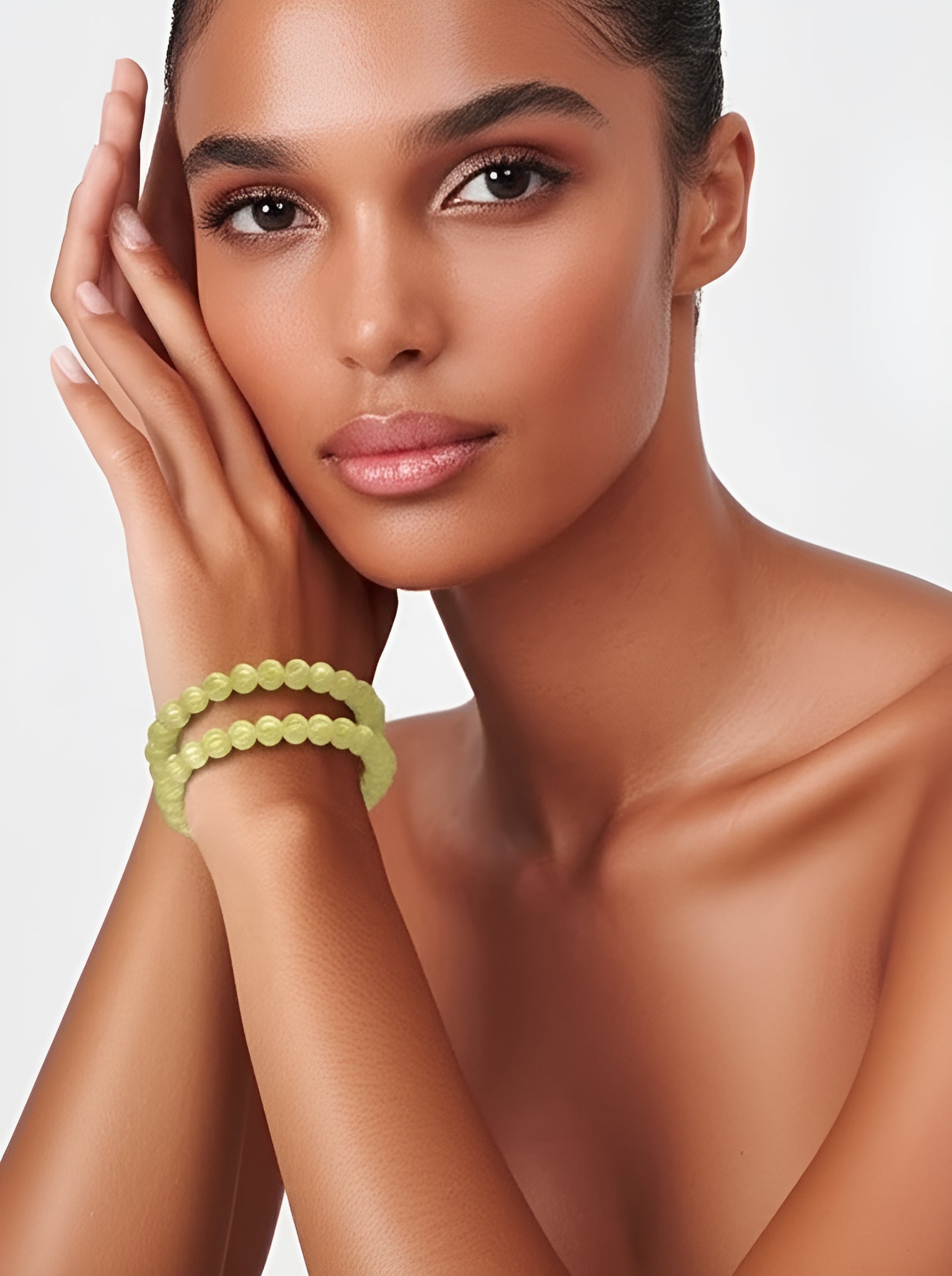 Golden Jade Duo Bracelet Set