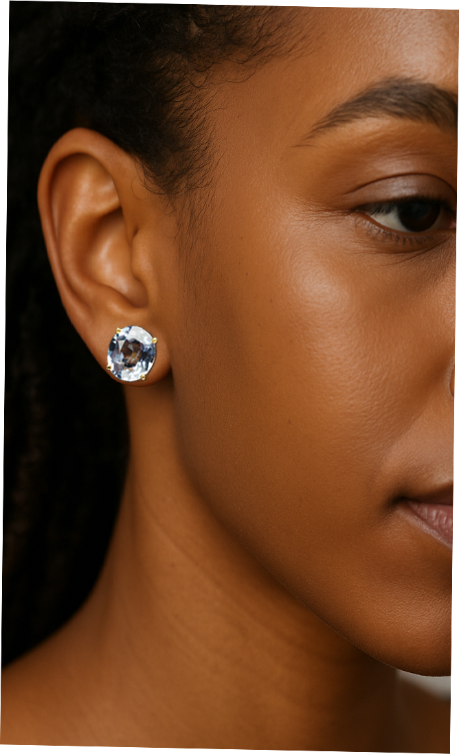 9.1ct Vibrant Spinel Sapphire Studs