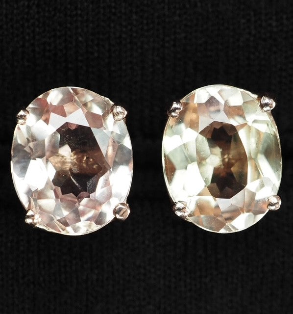 Peach Sapphire Oval Studs 7.5 ct