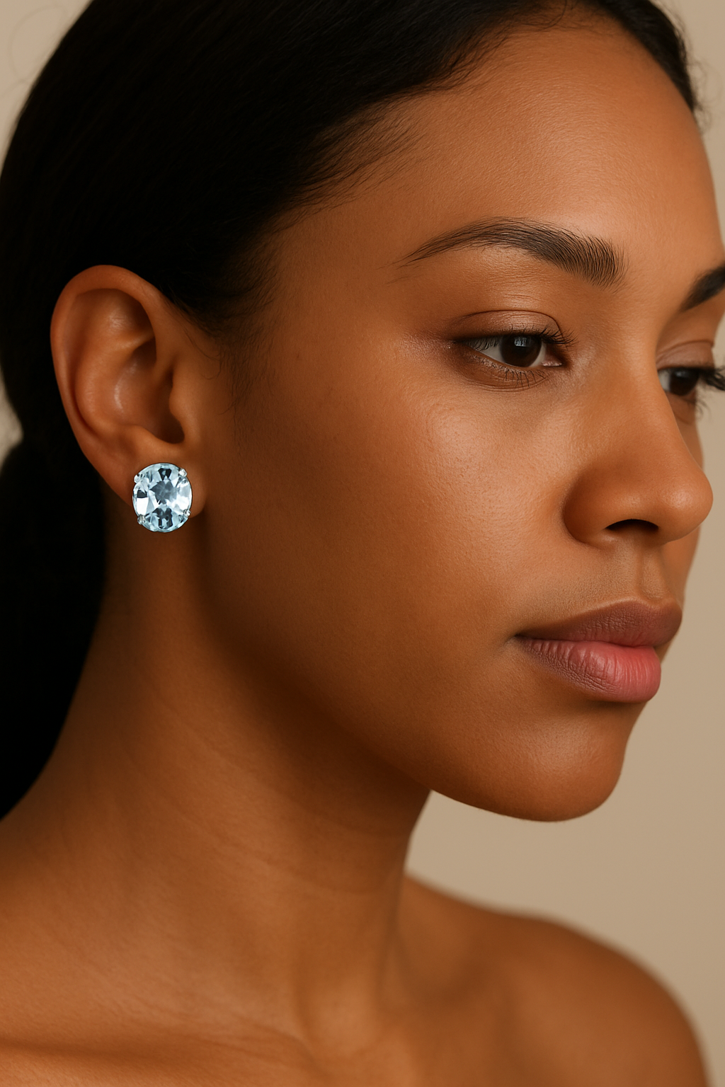 Powder Blue 8.92 ct Sapphire Studs