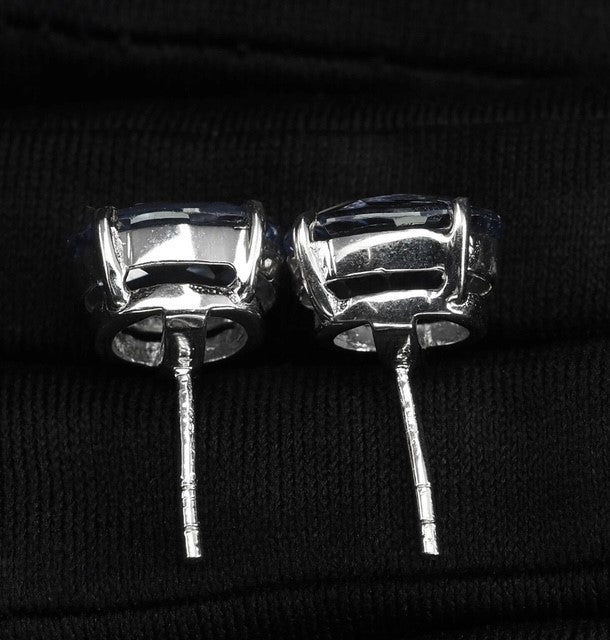 Powder Blue 8.92 ct Sapphire Studs