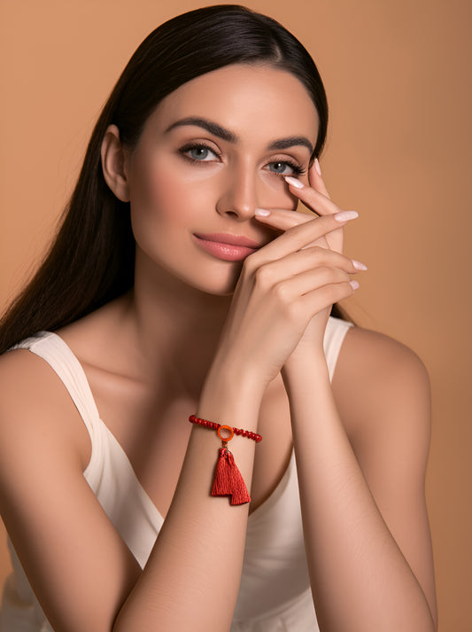 Ruby Tassel Bracelets