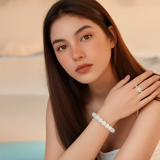White Bead Bracelet