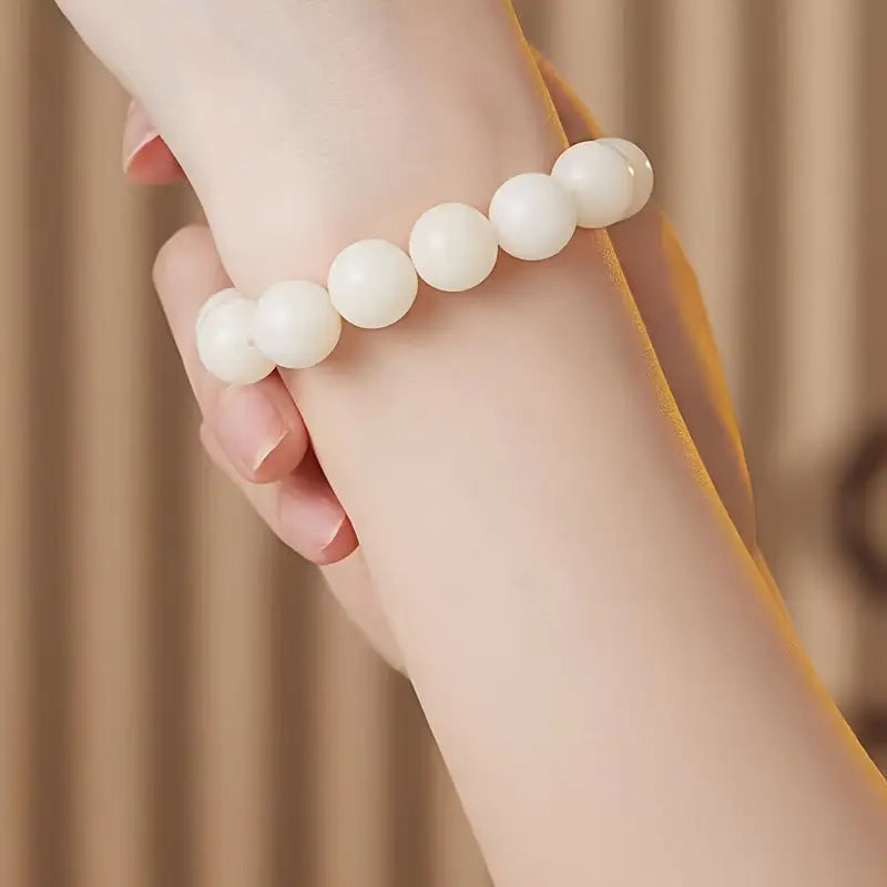 White Bead Bracelet