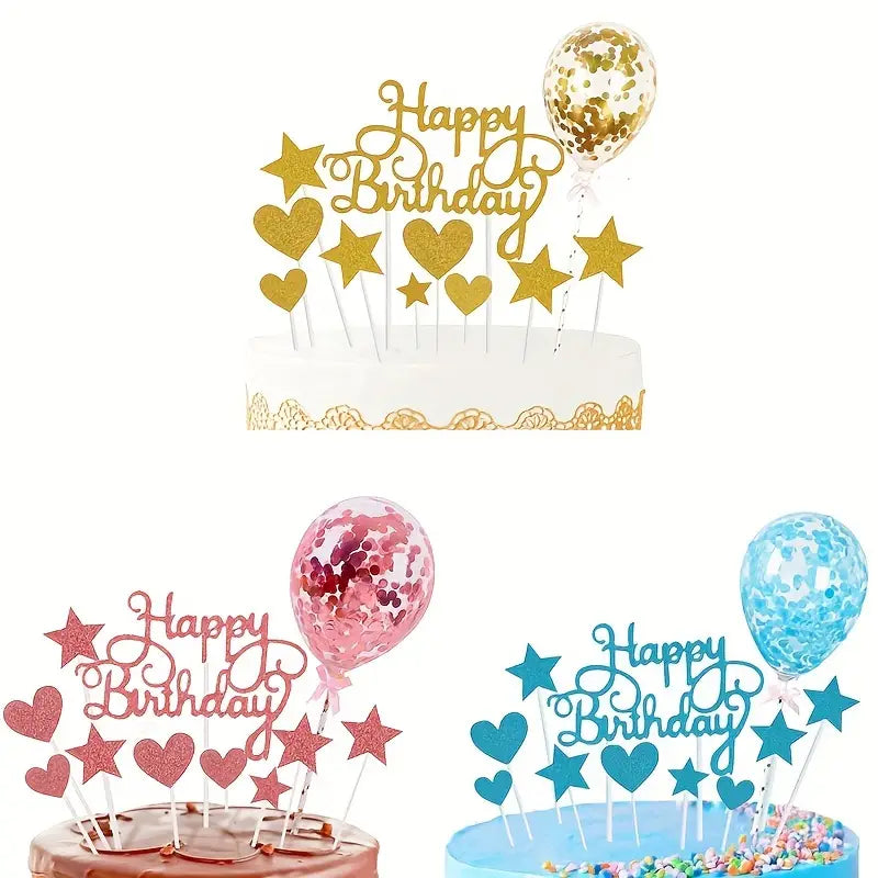 11pcs/set Happy Birthday Cake Toppers