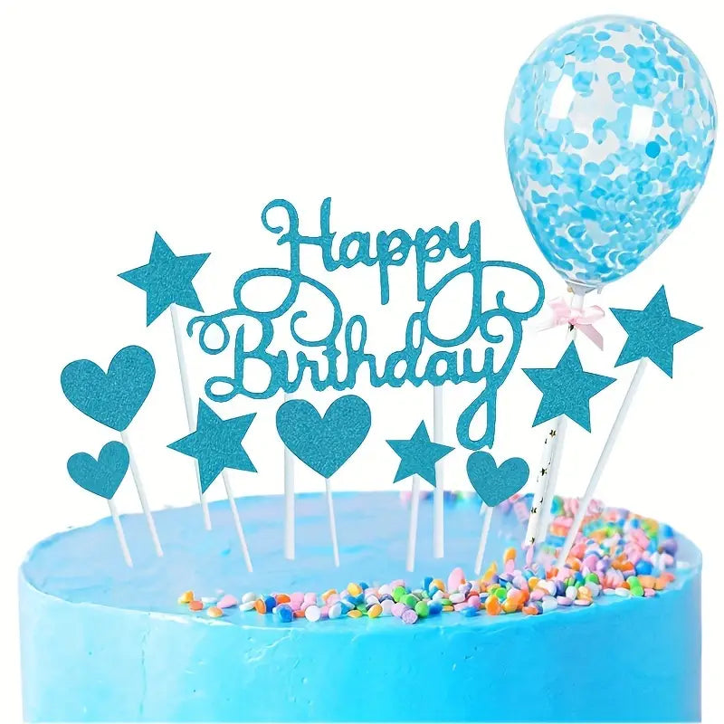 11pcs/set Happy Birthday Cake Toppers
