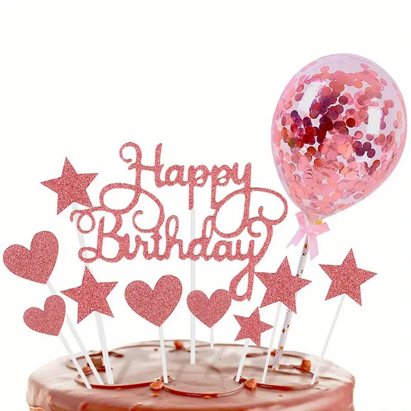11pcs/set Happy Birthday Cake Toppers