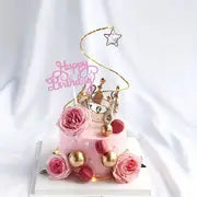 40pcs Glitter Happy Birthday Cake Toppers