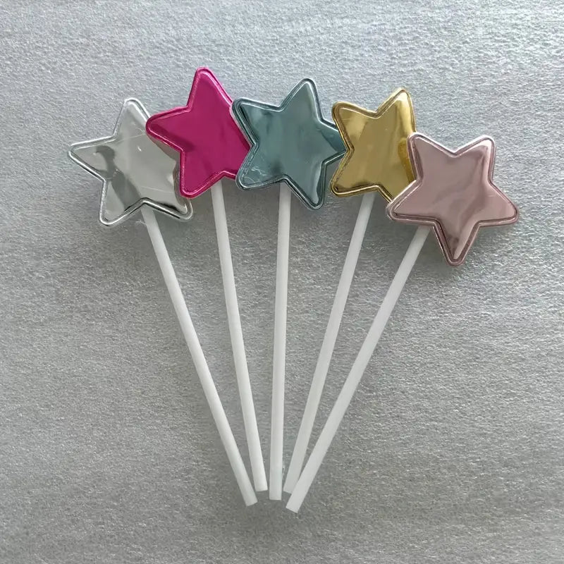 20pcs Sparkling Star Cake Topper Decorations