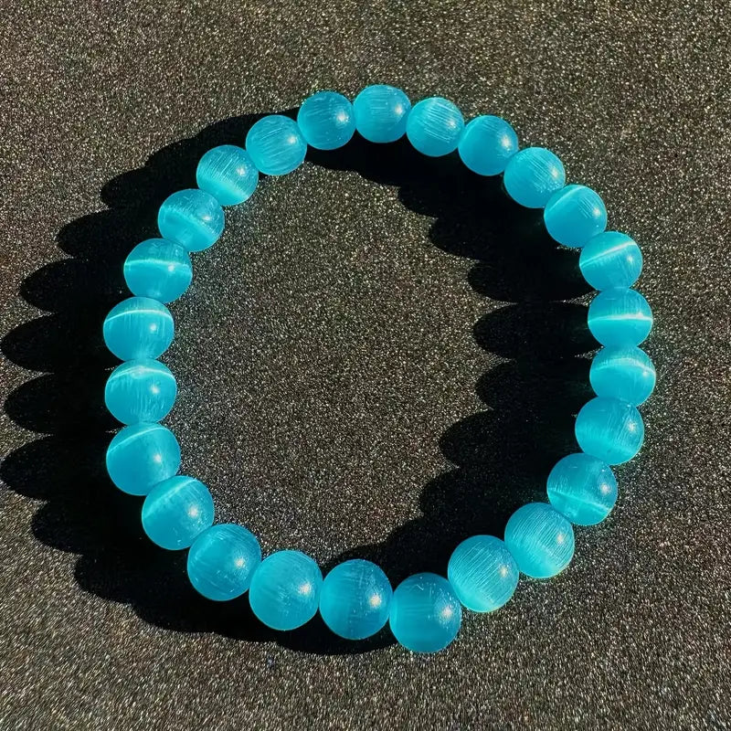 Sky Blue Cats Eye Stone Bracelet