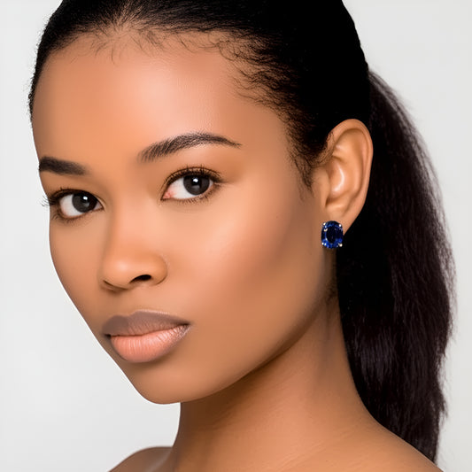Royal Blue Sapphire 6.5ct Earrings